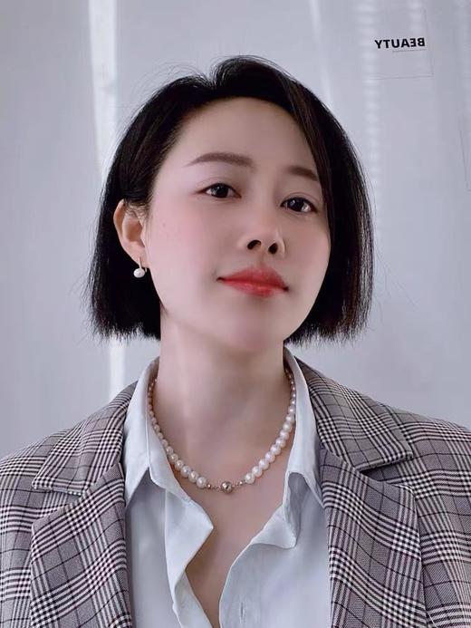 weiyi 银925淡水珍珠耳钉104975 7.5-8mm白 商品图2