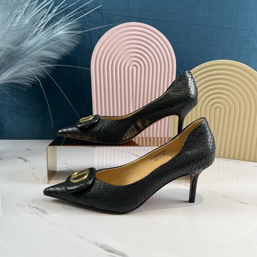 IUIU SECOND 春夏时装高跟鞋蛇皮纹尖头浅口单鞋 商品图5