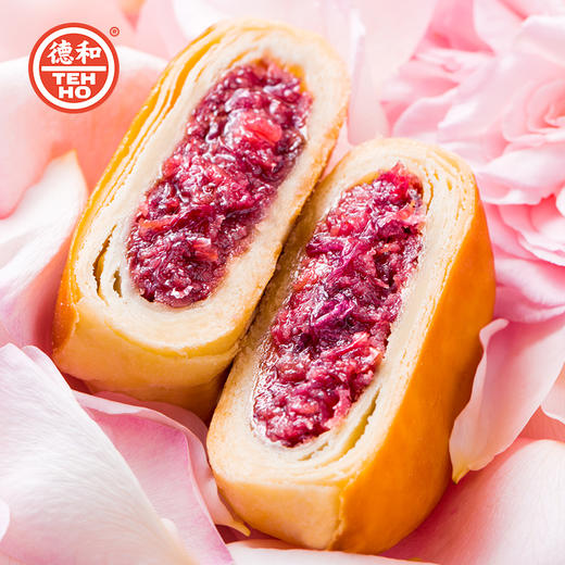 【包邮】德和鲜花饼经典玫瑰饼450g/盒 零食传统糕点小吃 商品图3