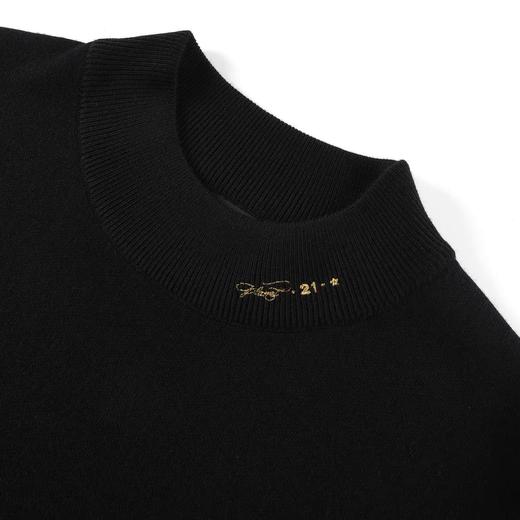 太平鸟男装 纯色毛衫休闲半高领黑色毛衣男B1EBB4326 商品图2