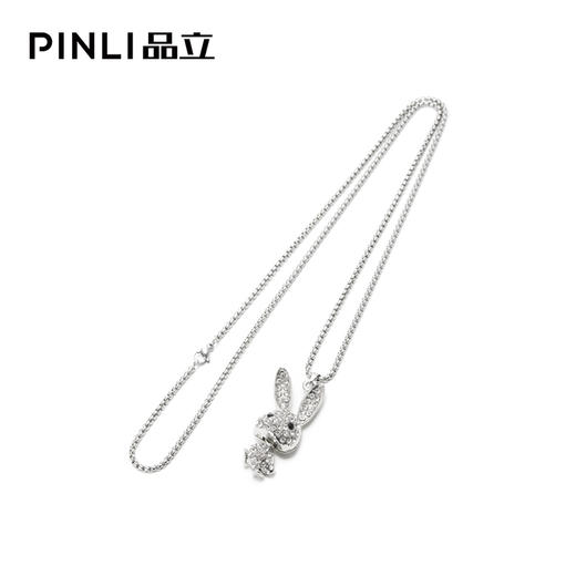 PINLI品立2021秋季配饰男兔子合金时尚简约项链饰品潮D213628410 商品图1