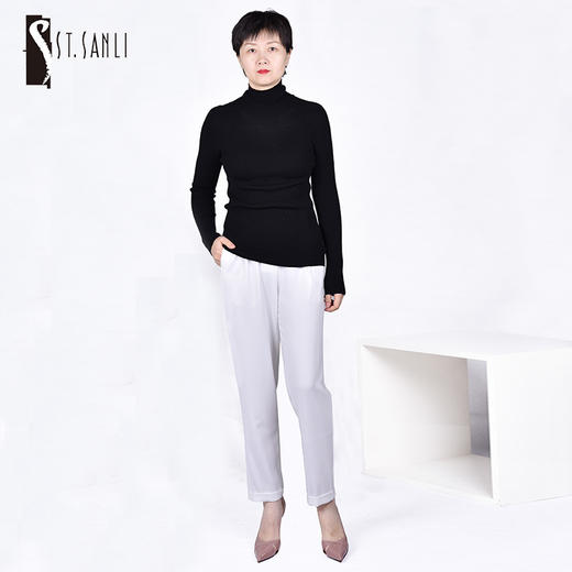 圣三利专柜正品19年秋冬打底羊毛衫高领套头山羊绒衫SL1948002 商品图0