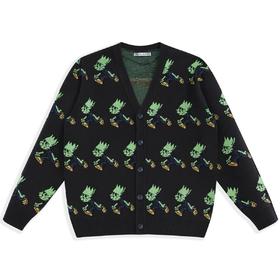 太平鸟男装 卡通毛衫情侣潮流针织开衫男B2EAB4289