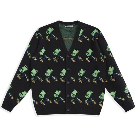 太平鸟男装 卡通毛衫情侣潮流针织开衫男B2EAB4289 商品图0