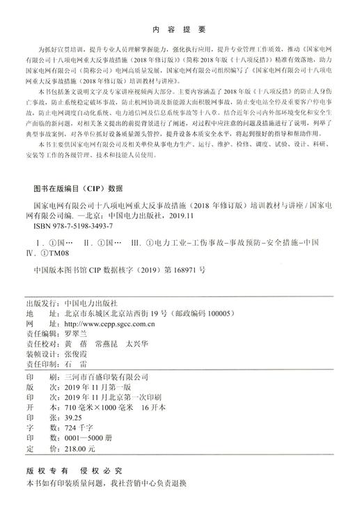 国家电网有限公司十八项电网重大反事故措施<2018年修订版>培训教材与讲座 商品图1