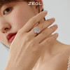 ZEGL设计师爱心戒指女小众设计时尚个性指环ins风装饰食指开口戒 商品缩略图3