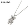 PINLI品立2021秋季男士配饰潮流小熊吊坠项链饰品首饰D213628403 商品缩略图2