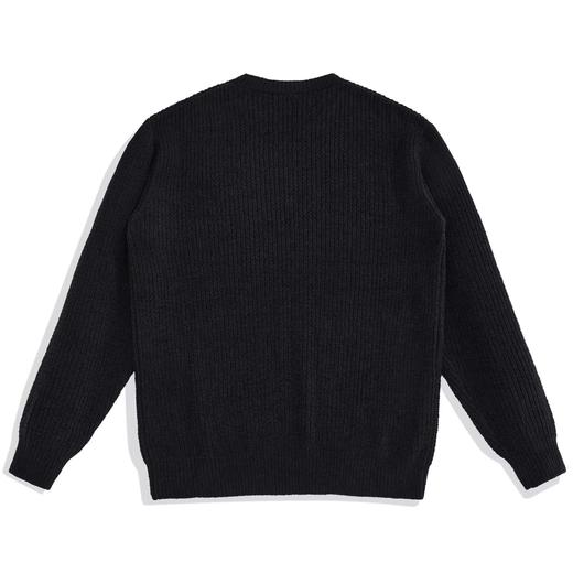 太平鸟男装秋冬黑色圆领毛套衫休闲毛衣潮B2EBB4385 商品图1