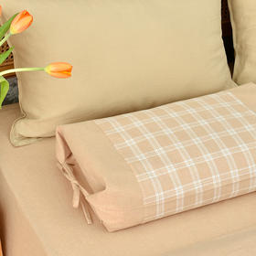 莫兰迪小格纹调节护颈枕
