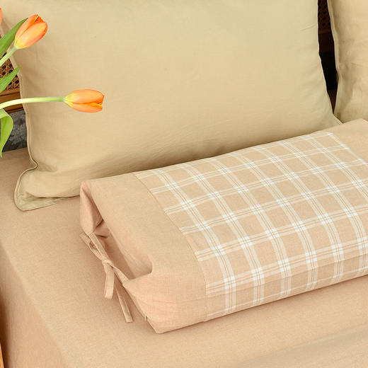 莫兰迪小格纹调节护颈枕 商品图0