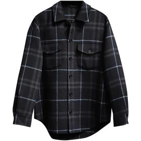 太平鸟男装2021冬新款时尚休闲格纹外穿式衬衫B2CHB4269