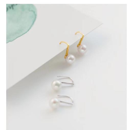 weiyi 银925淡水珍珠耳钉104975 7.5-8mm白 商品图5