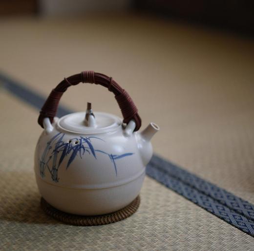 梵山堂苏打釉手绘青花壶煮茶壶方电陶炉功夫茶具烧水壶可养开片陶壶 商品图1