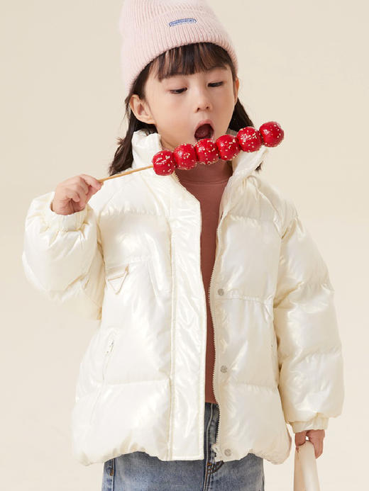 PetitAvril贝甜 儿童挎包羽绒服、炫彩立领羽绒服、可脱卸围巾羽绒服、狗狗图案羽绒服（太平鸟旗下品牌） 商品图2