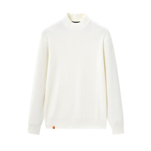 太平鸟男装 针织打底衫白色半高领毛套衫B1EBB4242 商品图0