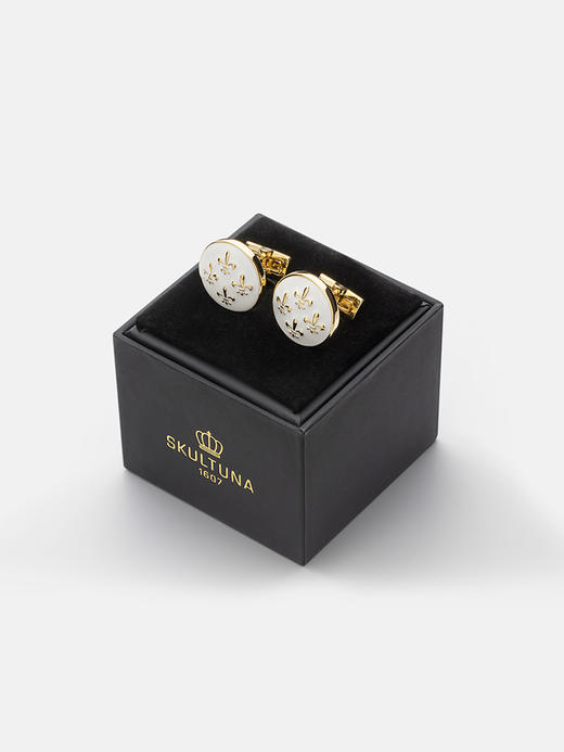 北京仓｜Skultuna-Fleur de Lys-纹章 袖扣（黑白两色）［瑞典设计师］ 商品图3