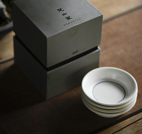 梵山堂品茗苏打釉开片收回青花单杯诗文茶杯纯手工功夫茶具套装