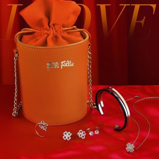 【双十二圣诞狂欢节】FolliFollie刘诗诗同款“爱你爱你”百宝囊原价6800元五件套珠宝首饰套装送爱马仕橙色水桶包 商品图1