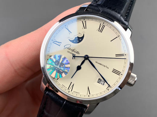 新升级版‼️采用纯进口机芯，GL格拉苏蒂参议员大日历 大窗口真月相功能 商品图2