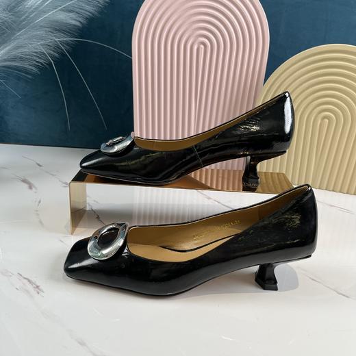 IUIU SECOND 漆皮时装高跟鞋浅口女单鞋 商品图2