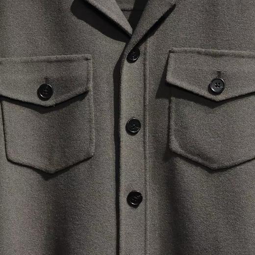 太平鸟2021冬翻领羊毛双面呢衬衫夹克外套B2CHB4267 商品图3