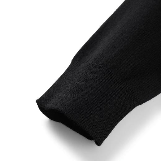 太平鸟男装 纯色毛衫休闲半高领黑色毛衣男B1EBB4326 商品图3