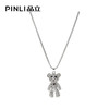 PINLI品立2021秋季男士配饰潮流小熊吊坠项链饰品首饰D213628403 商品缩略图0