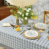 莫兰迪小格纹清新雅致棉布餐桌布 商品缩略图2