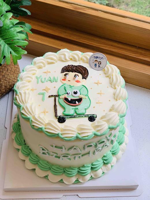 手绘男孩奶油蛋糕 下单前请仔细阅读商品详情 商品图0