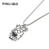 PINLI品立2021秋季男配饰合金搞怪表情项链饰品首饰潮D213628405 商品缩略图2