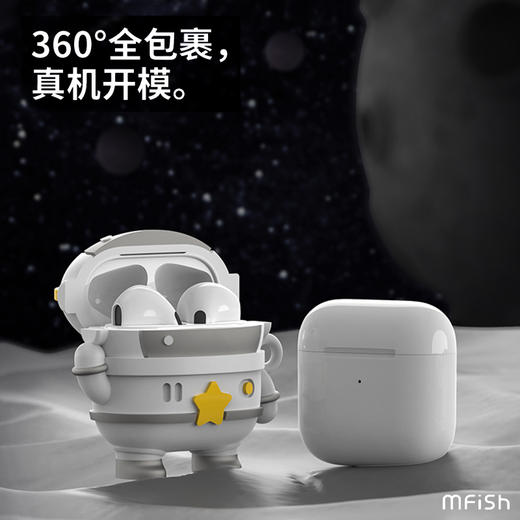 黑鱼太空宇航员蓝牙耳机苹果无线蓝牙v5.1降噪音乐听歌2021年新款 商品图4