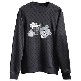 PEACEBIRD太平鸟男装2021冬季新款小熊休闲卫衣B1BFB4219