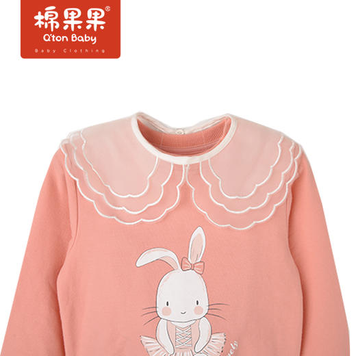 商场同款棉果果春季女童小毛圈翻领套头卫衣M122180222131 商品图1