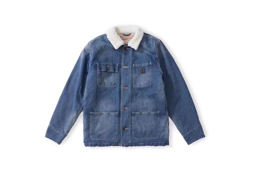 天空之城-NON-NO 经典密歇根水洗牛仔铁道服（加绒版） 商品图0