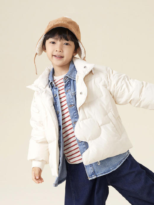 PetitAvril贝甜 儿童挎包羽绒服、炫彩立领羽绒服、可脱卸围巾羽绒服、狗狗图案羽绒服（太平鸟旗下品牌） 商品图3