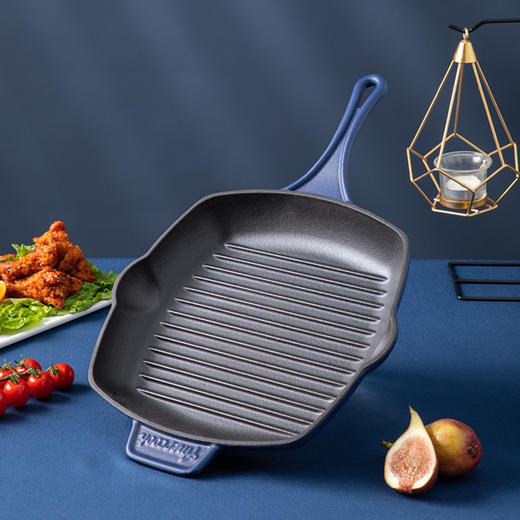 【米其林主厨亲用推荐】Amercook深蓝铸铁烤盘 商品图3