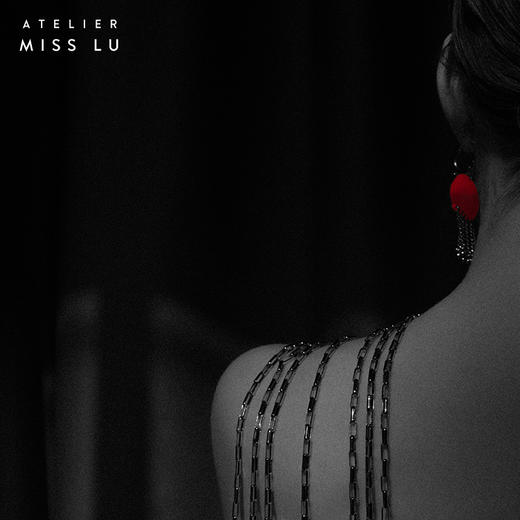 【称心】流苏锆石如意锁丝绒耳环 商品图3