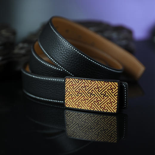 徽字号木雕皮带创意时尚穿戴男士皮带 商品图5
