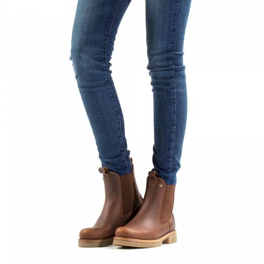 #断码特价36码#西班牙原产羊毛款皮毛一体女士皮靴褐色FLNB2(高品质纯天然羊毛内衬) 商品图5