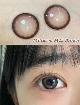 大直径推荐丨M25 Brown·Milcacon丨高光豆沙玫瑰14.5mm（年抛/2片装）