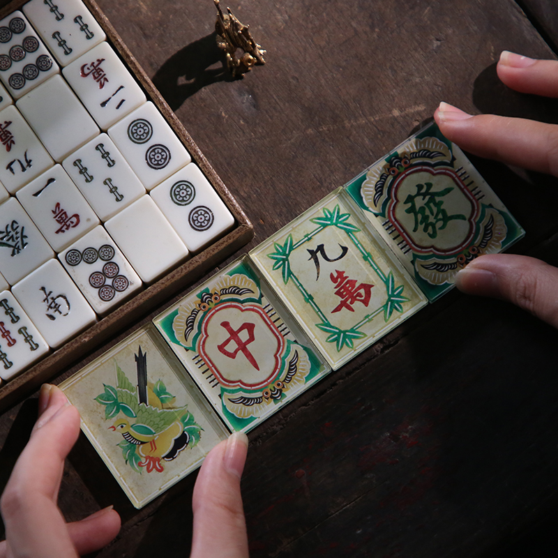自然造物潮年单品麻将冰箱贴立体趣味中国风發财九萬仿真磁性贴文创现货