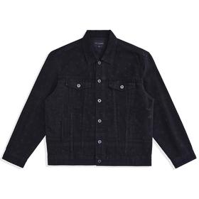 太平鸟男装 外套男潮新款黑色牛仔夹克男B2BJB4365