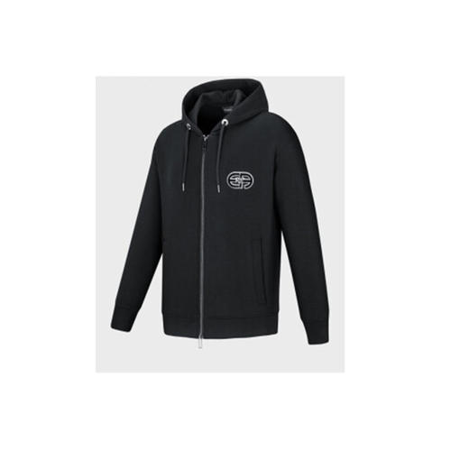 EMPORIO ARMANI 阿玛尼 拉链连帽 男士卫衣 黑色 6K1M66 1JHSZ 0999 商品图0