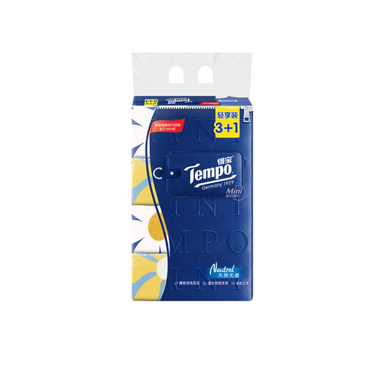 得宝（Tempo） 软抽纸巾 Mini系列4层加厚80抽18包整箱装（新旧包装随机发货） 商品图3