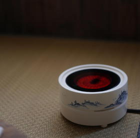 梵山堂电陶炉家用小型茶炉苏打釉白泥套路煮茶炉