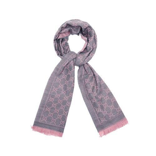 GUCCI/古驰 GUCCI围巾 羊毛双G图案提花中长款流苏边女士围巾 133483 3G200 商品图9