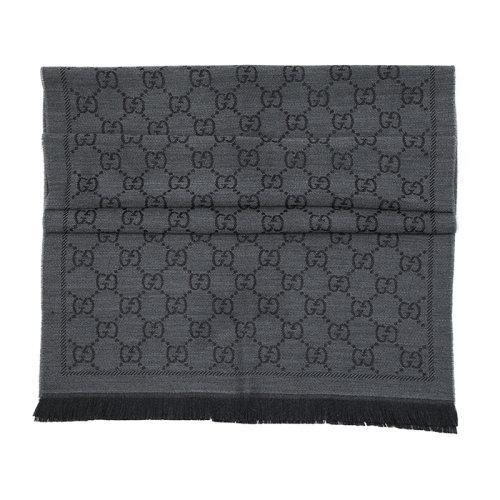 GUCCI/古驰 GUCCI围巾 羊毛双G图案提花中长款流苏边女士围巾 133483 3G200 商品图7