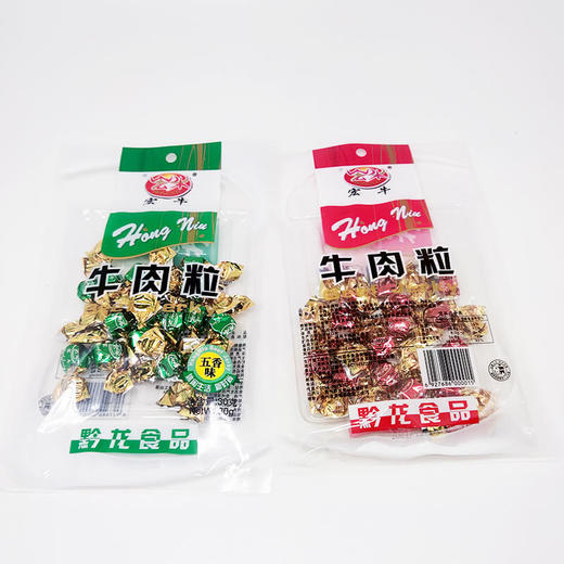 都匀 | 宏牛牛肉粒 袋装 香辣/五香 30g/98g 休闲零食 追剧神器 商品图3