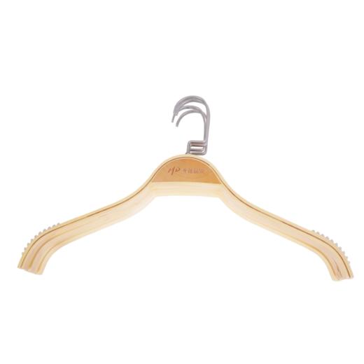 女装原木色木质时尚衣架实木无痕晾衣架晾晒不鼓包衣服挂架 日用品000002 商品图1