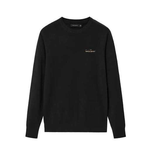 太平鸟男装 秋冬新款英文刺绣毛衣毛套衫潮B1EBB4320 商品图3